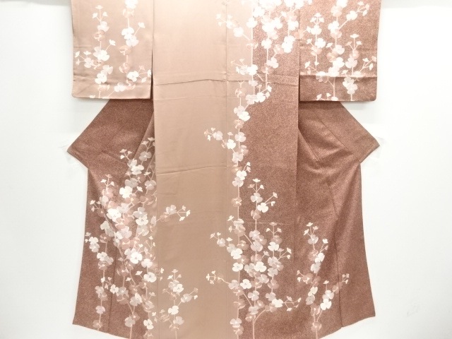 JAPANESE KIMONO / HOMONGI / EMBROIDERY / BRANCH FLOWER